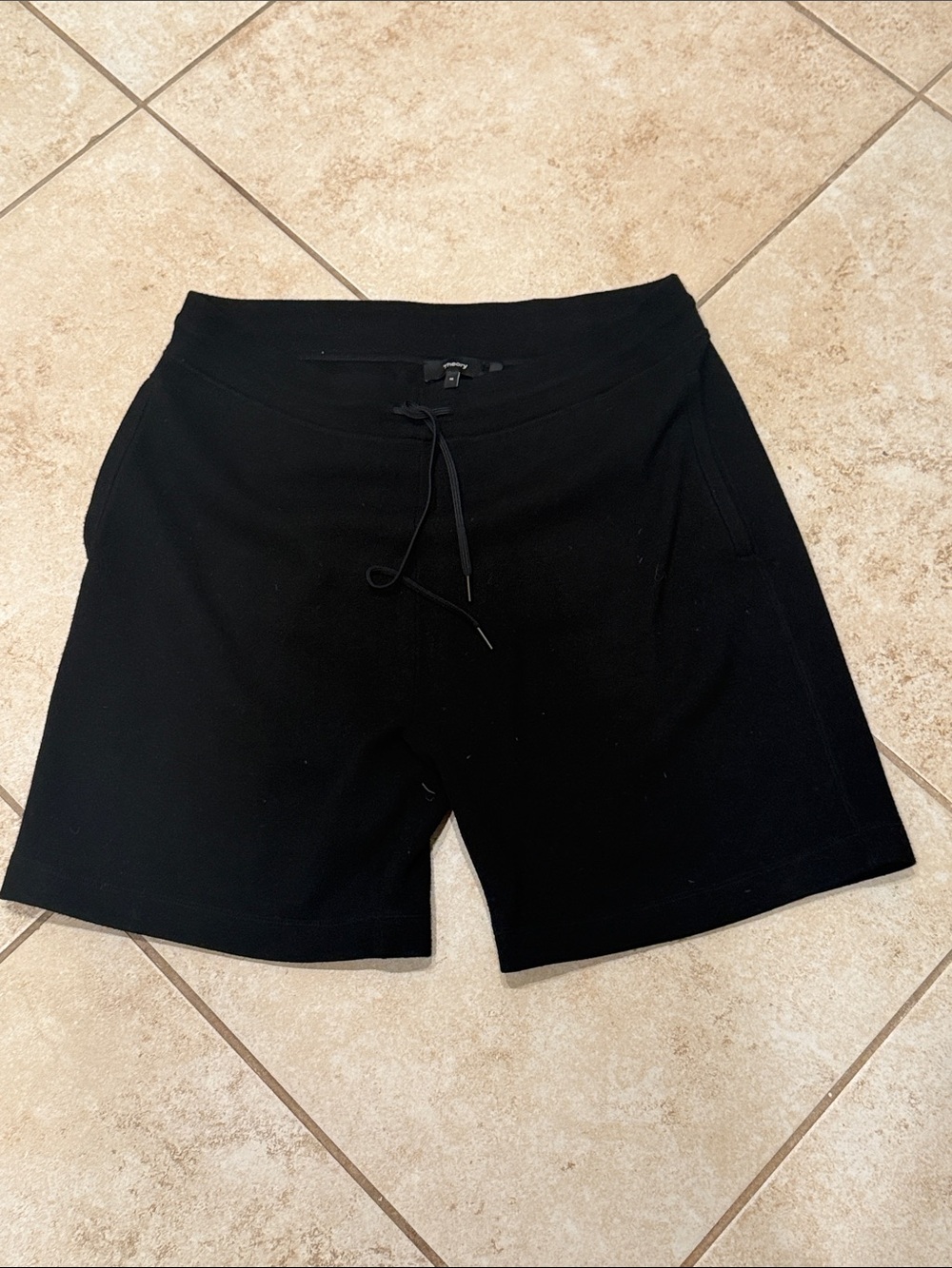 Theory - Men's Black Knit Drawstring Shorts
